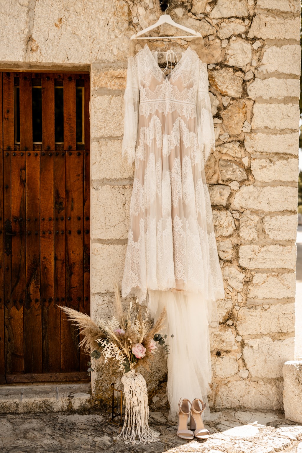 Boho Hochzeit Mallorca Brautkleid