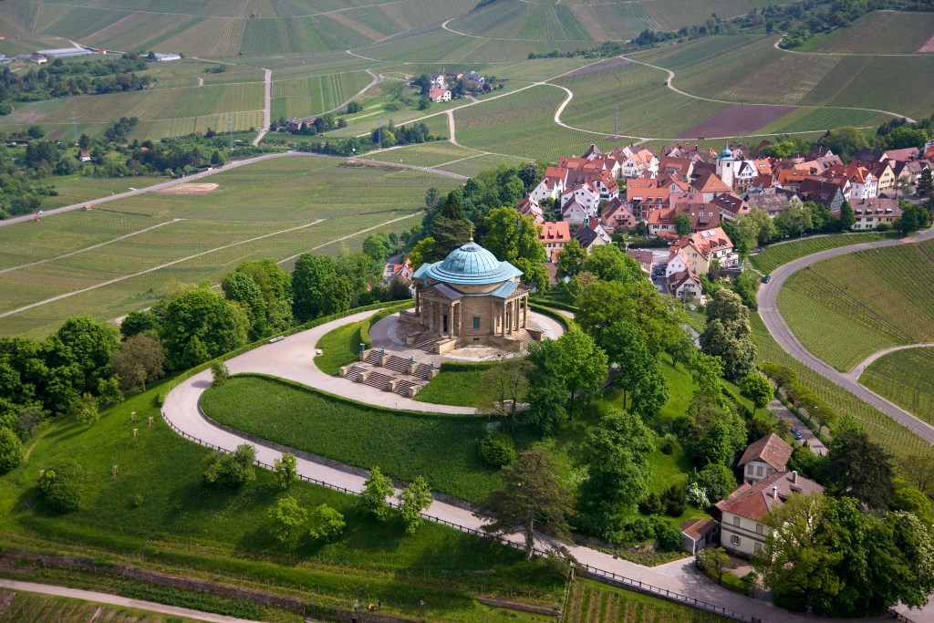 Luftaufnahme der Grabkapelle